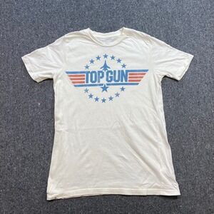 Top Gun TShirt Sz XS Unisex White Retro Movie Graphic Maverick Pilot Logo
